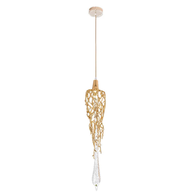 Afralia™ Nordic Crystal Gold Pendant Lamp Luxury Sconce Light For Living Room