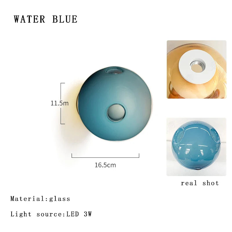 Afralia™ Glass Wall Sconce LED Light Fixture for Living Room & Aisle Decor