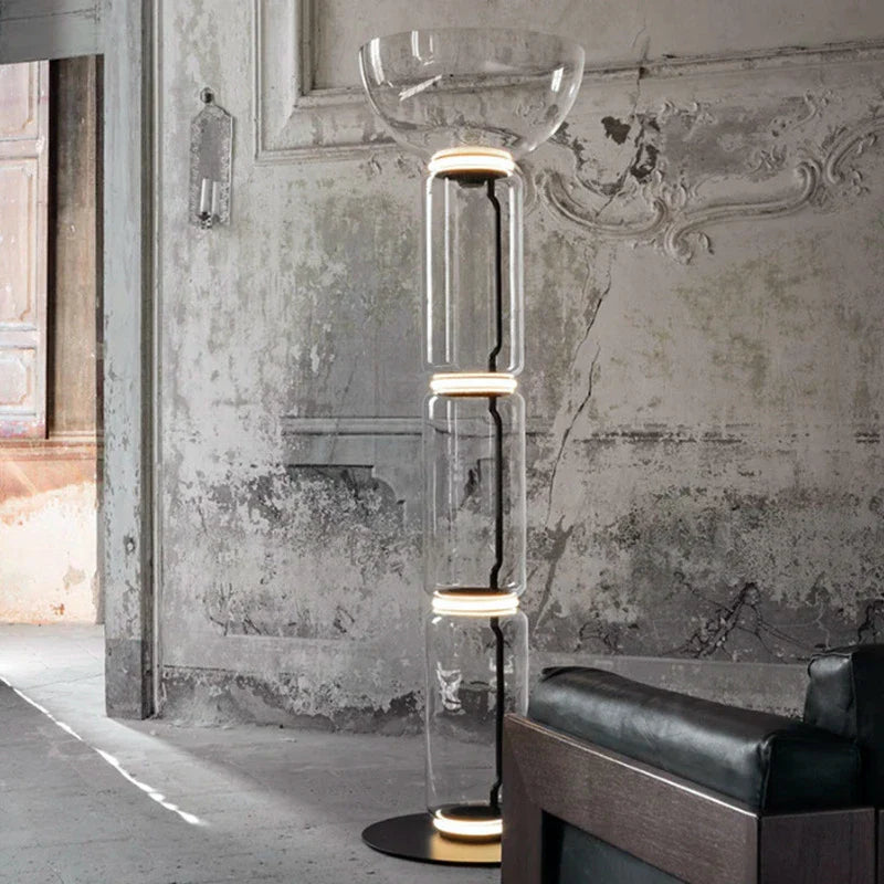 Afralia™ Heavy Glass LED Floor Lamp: Modern Nordic Light for Living Room and Bedroom