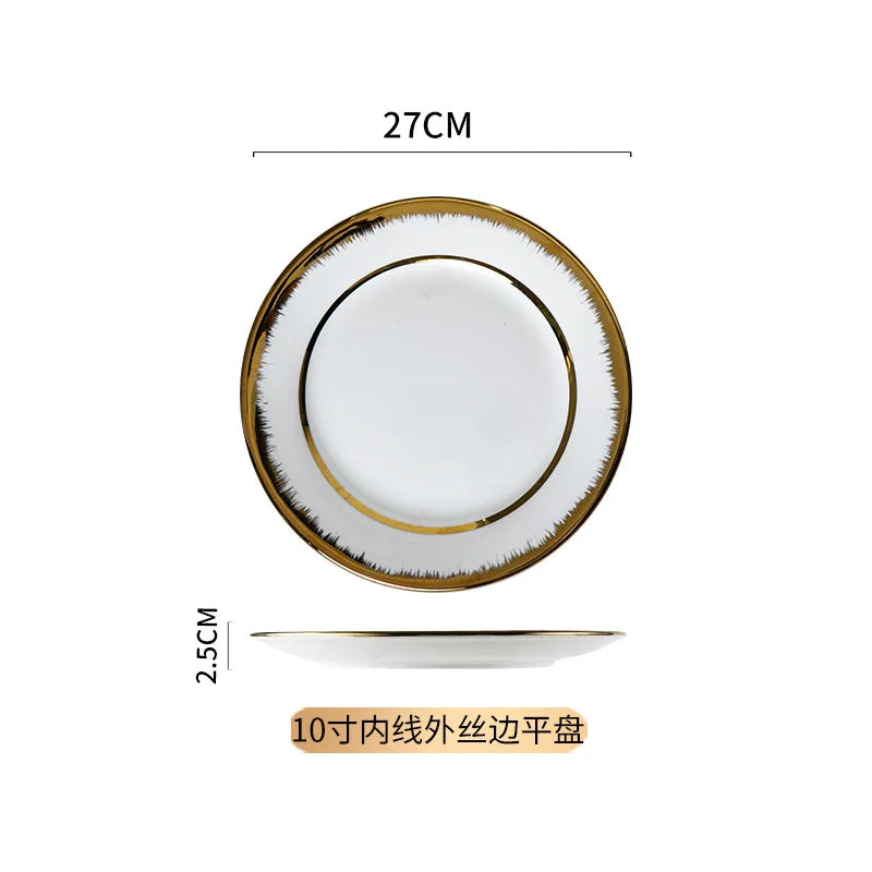 Afralia™ Nordic Ceramic Dinner Plate Set