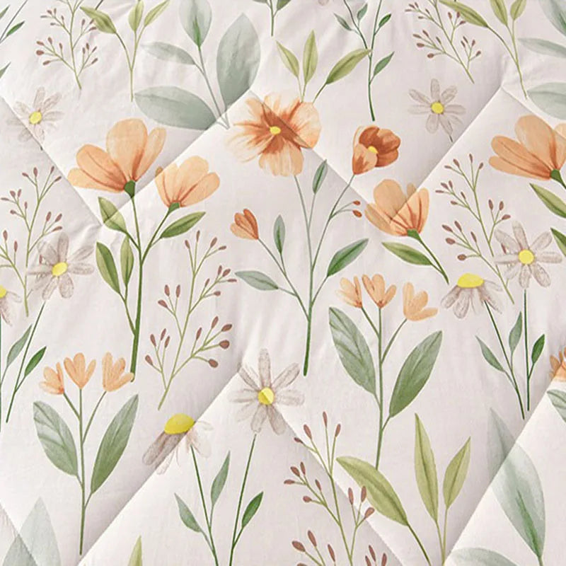 Afralia™ Multi Floral Patchwork Cooling Blanket: Skin-friendly Air-Conditioner Quilt with Washed Cotton
