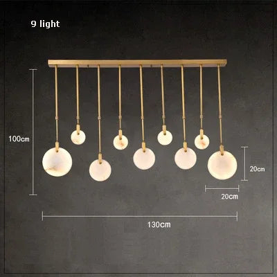 Afralia™ Gold Marble Design Chandelier Lighting for Home Decor