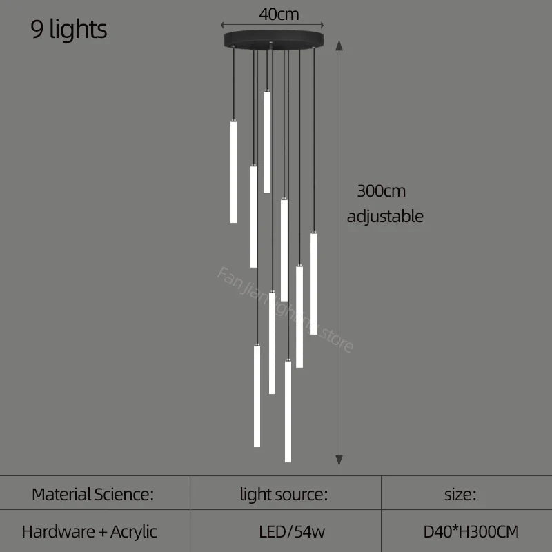 Afralia™ Luxury LED Ceiling Chandelier for Home, Hotel & Restaurant Lighting