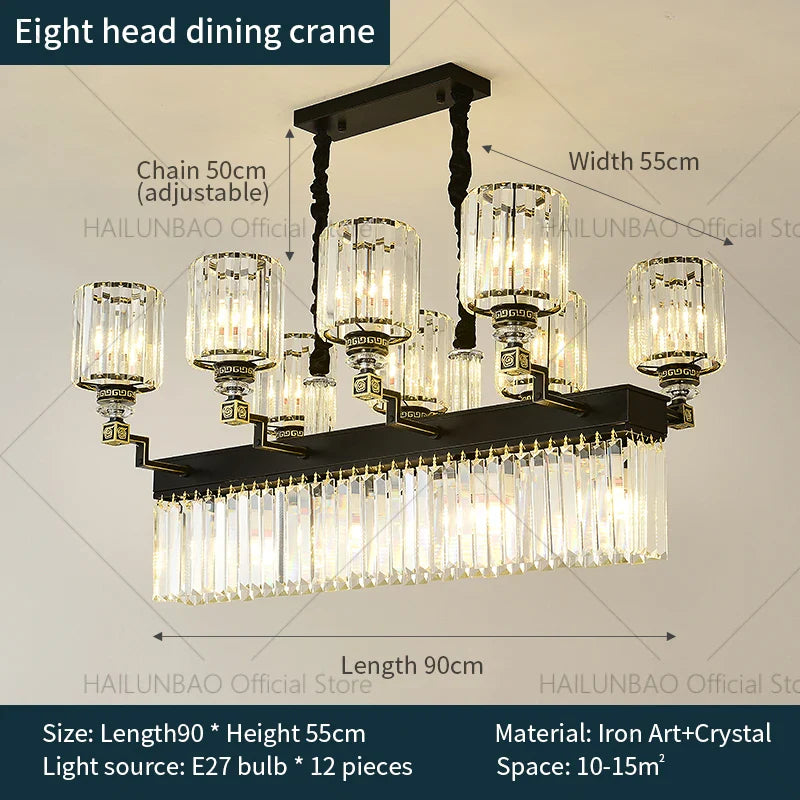 Afralia™ Crystal Chandelier Light: Luxury Living Room Dining Bedroom Airy Elegance