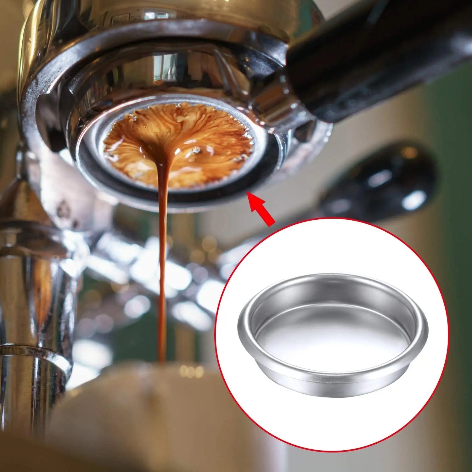 Afralia™ Stainless Steel Metal Blind Filter for Espresso Machine