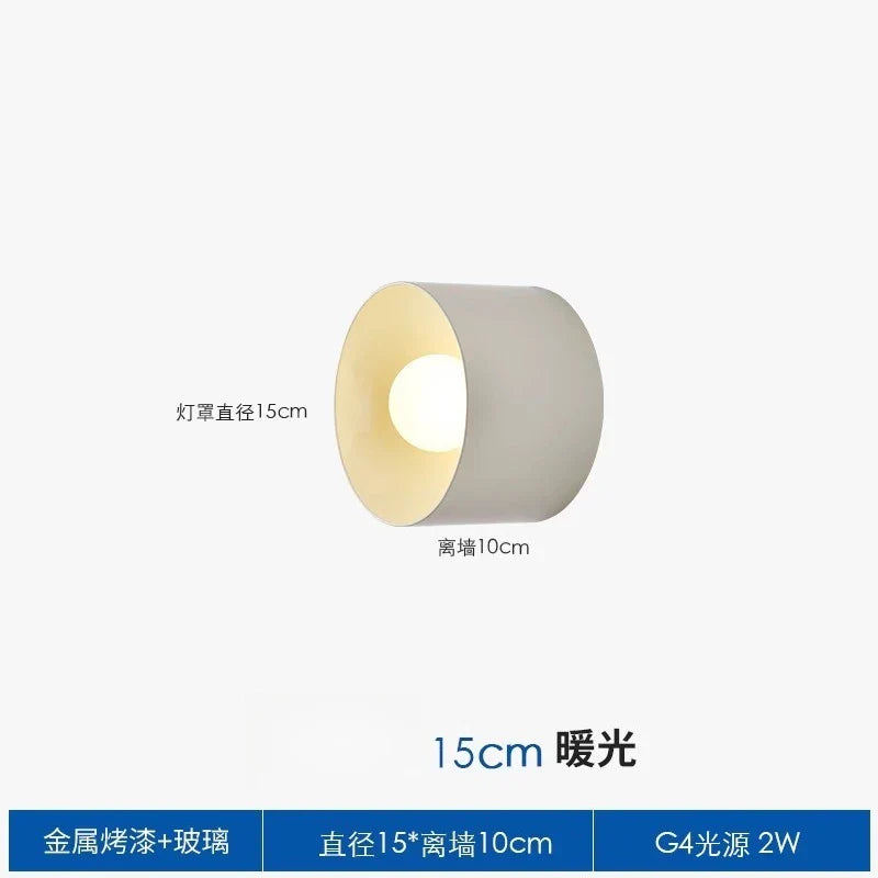 Afralia™ Modern LED Wall Lamp for Living Room/Bedroom/Cafe, Black/White Round Design