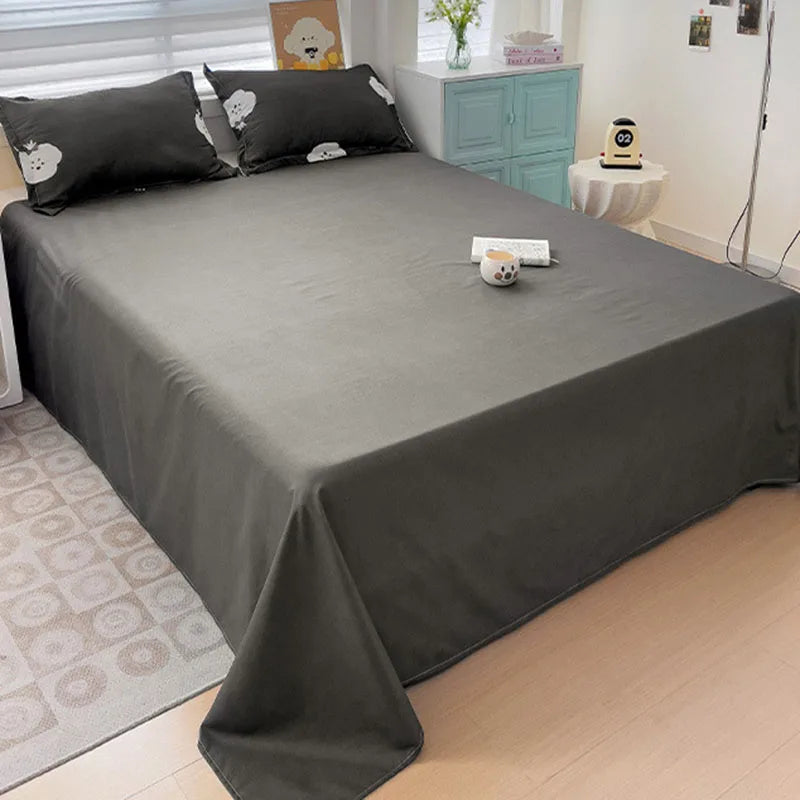 Afralia™ Cartoon Printed Bedding Set: Soft Cozy Duvet Cover, Bedsheet, Pillowcase, Single Double Bedclothes