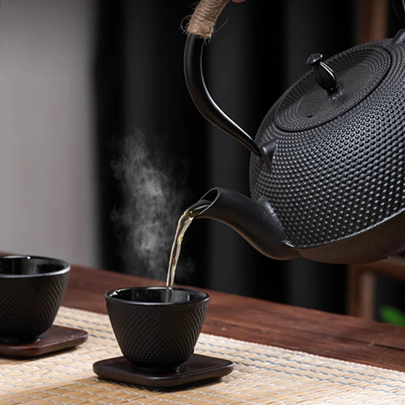 Afralia™ Cast Iron Tea Pot with Stainless Steel Infuser for Oolong, Kung Fu, Puer Tea