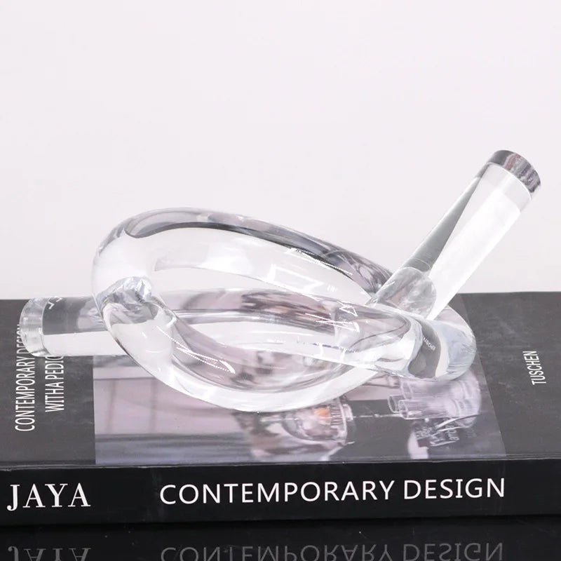 Afralia™ Geometric Acrylic Rope Knot Ornaments - Home Decor Figurines