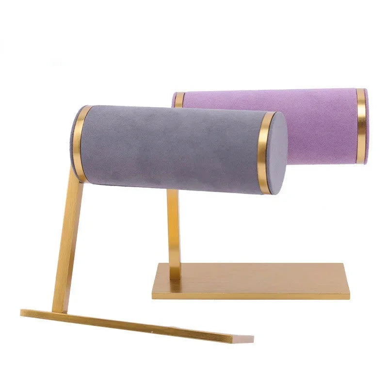 Afralia™ Velvet T-bar Bracelet Watch Organizer Display Stand