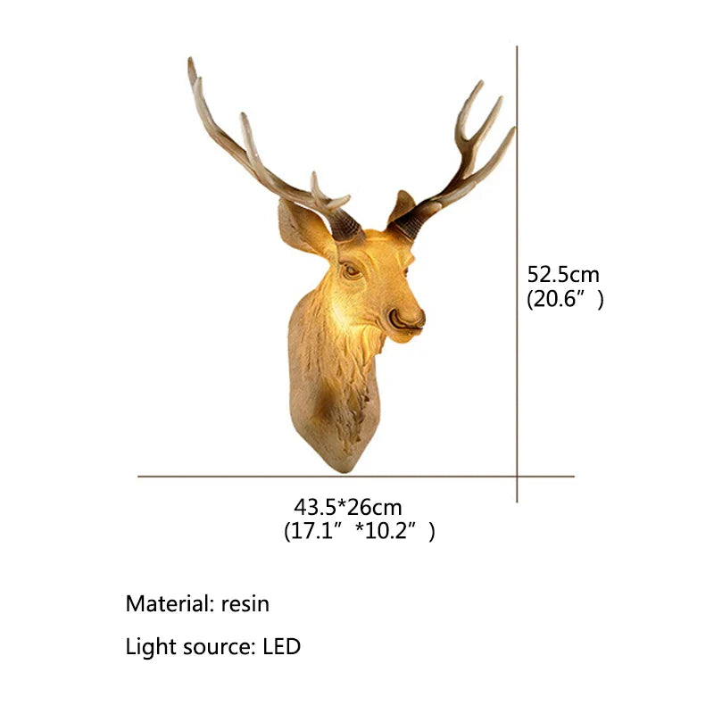 Afralia™ Retro Animal Nordic Wall Sconce for Creative Home Decor and Bedroom Lighting