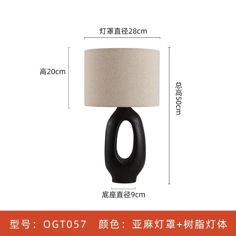 Afralia™ Modern Resin LED Table Lamp for Living Room, Bedroom, Coffee Tables