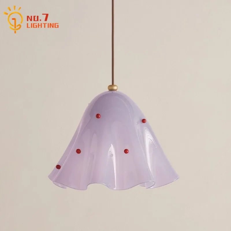 Afralia™ Glass Pendant Lights LED E27 Warm Atmosphere Modern Colorful Hanging Lamp