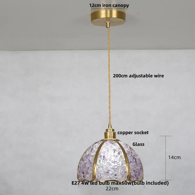 Afralia™ Luxury Crystal Glass LED Pendant Light Fixture for Kitchen Dining Room