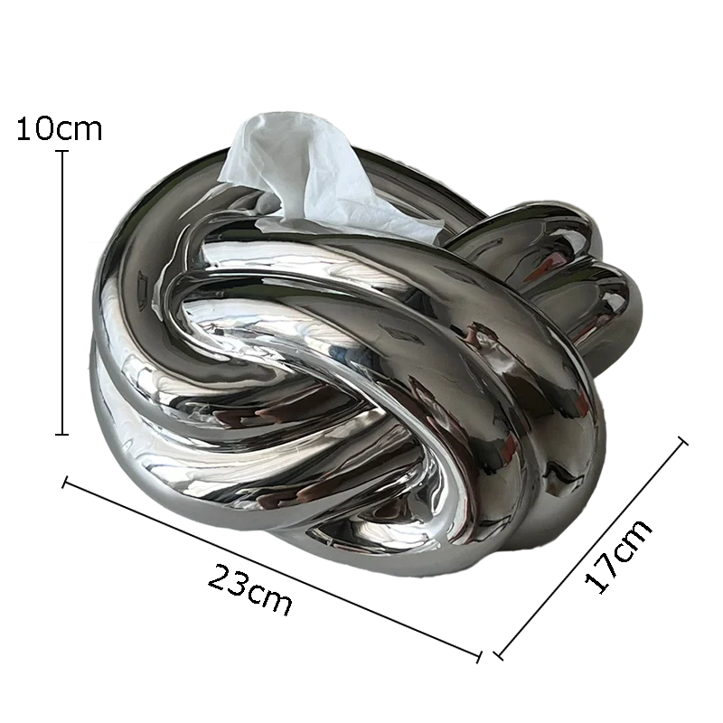 Afralia™ Ceramic Knot Tissue Box Paper Extractor Porcelain Napkin Holder Modern Decoration