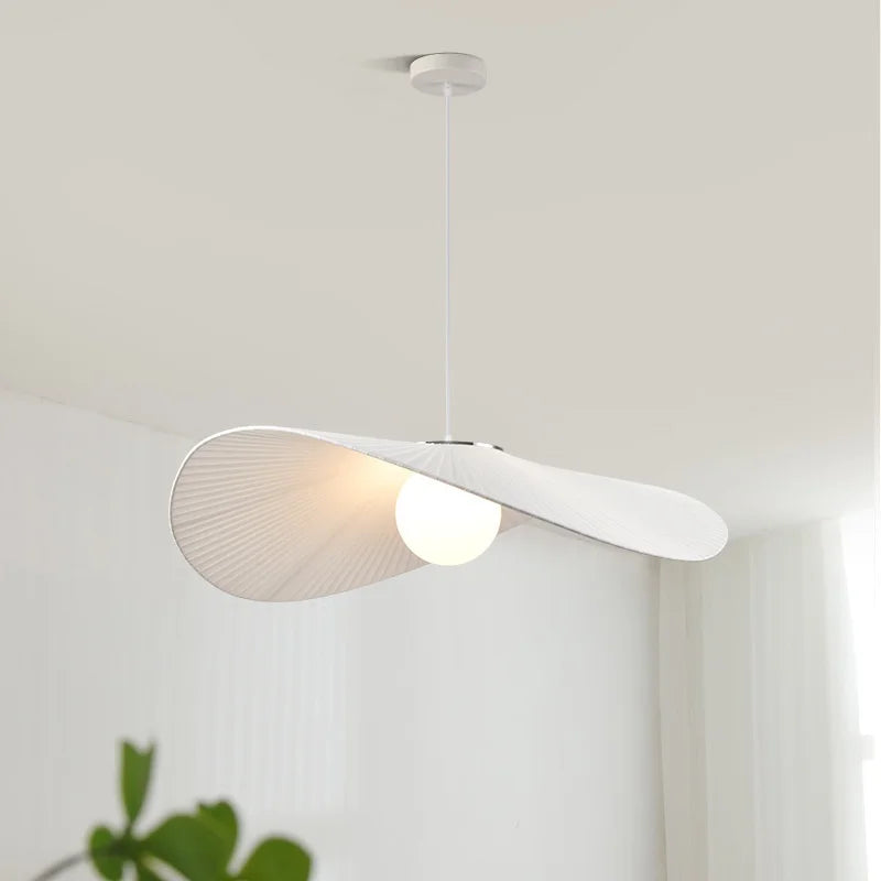 Afralia™ Nordic White/Black Fabric Chandelier Glass Shades Pendant Lamp