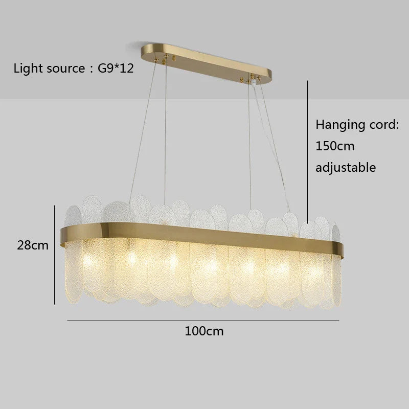 Afralia™ Glass Pendant Chandelier for Ceiling: Elegant LED Lighting for Bedroom and Home Decor