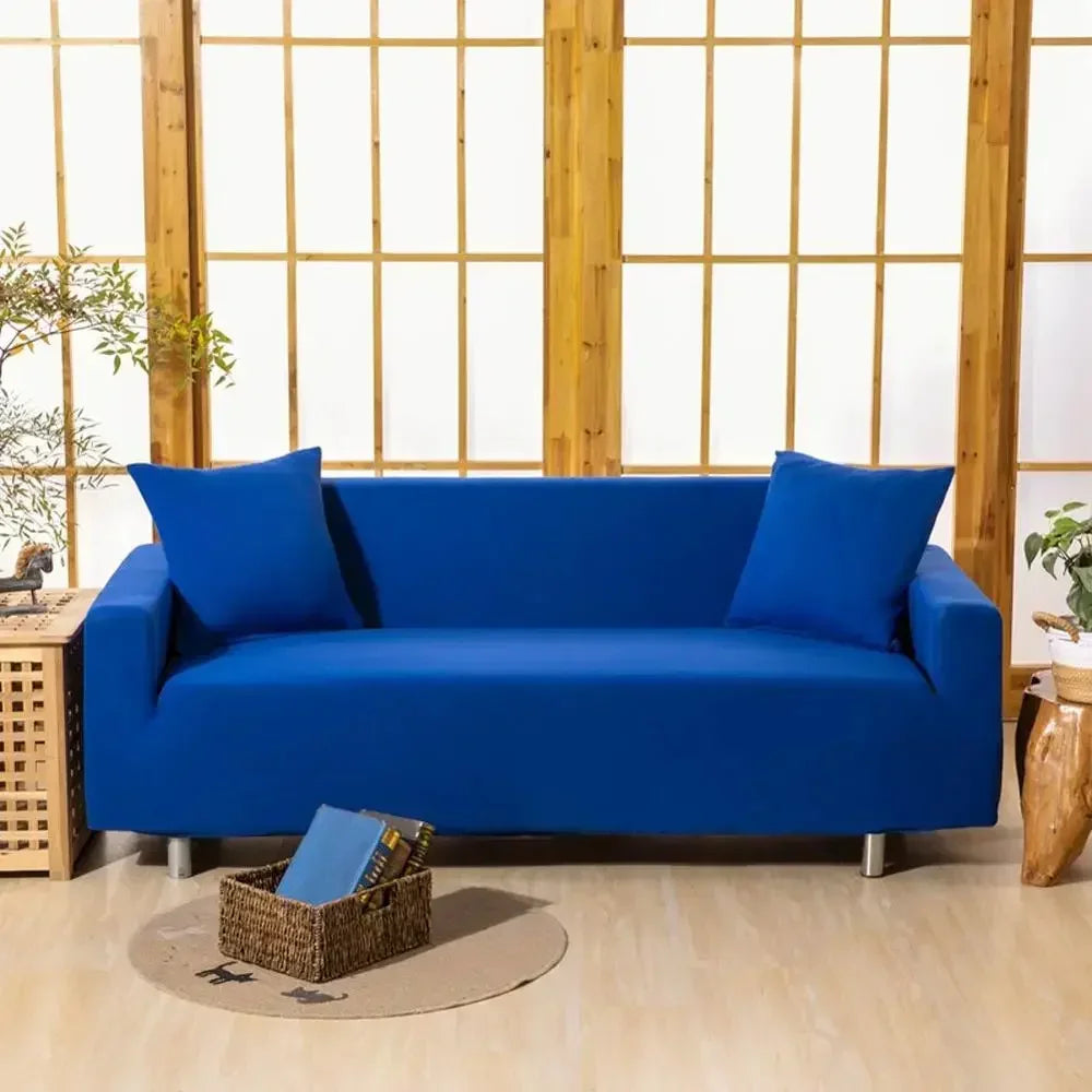 Afralia™ Stretch Sofa Covers - Solid Slipcover for Sofa, Chair, Loveseat & L Shape Sofas
