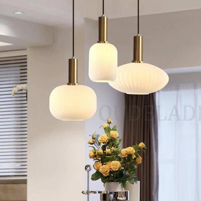 Nordic Glass Pendant Lights by Afralia™ for Dining Room Bar Restaurant Hanging Lamp