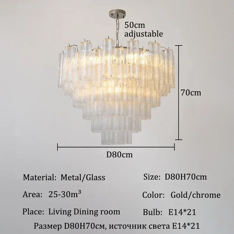 Afralia™ Glass Pendant Chandelier LED Ceiling Light Fixture Luxe Modern Hanging Lamp