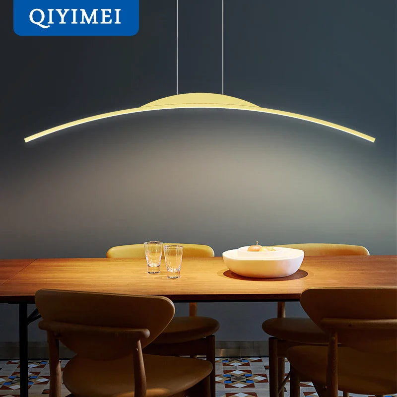 Afralia™ LED Pendant Lamp - Minimalist Hanging Light for Dining Room & Home Decor