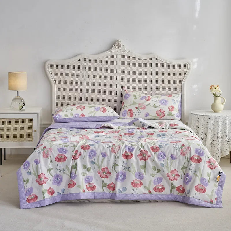 Afralia™ Summer Thin Quilt Cotton Blanket Bedding Filler Twin Queen Size