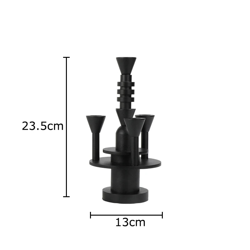 Afralia™ Frosted Metal Candle Holder for Romantic Dining Table Decor