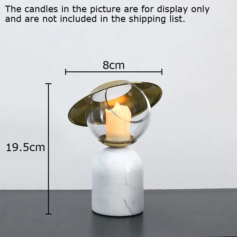 Afralia™ Marble Candle Holder for Romantic Dining Table Decor and Home Ornaments