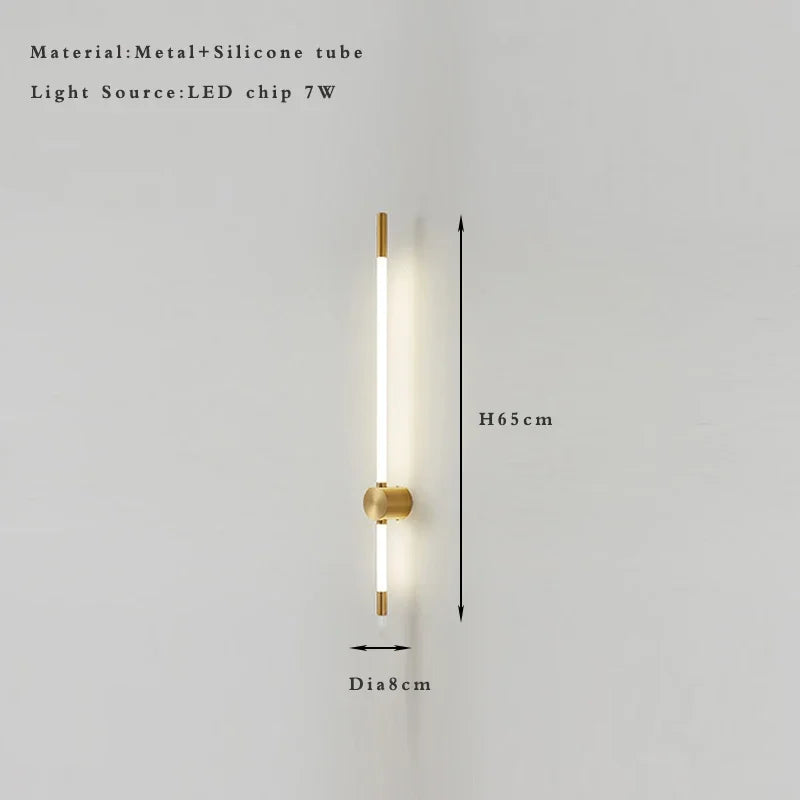 Afralia™ Vertical Slim Wall Sconce Indoor Light Fixture