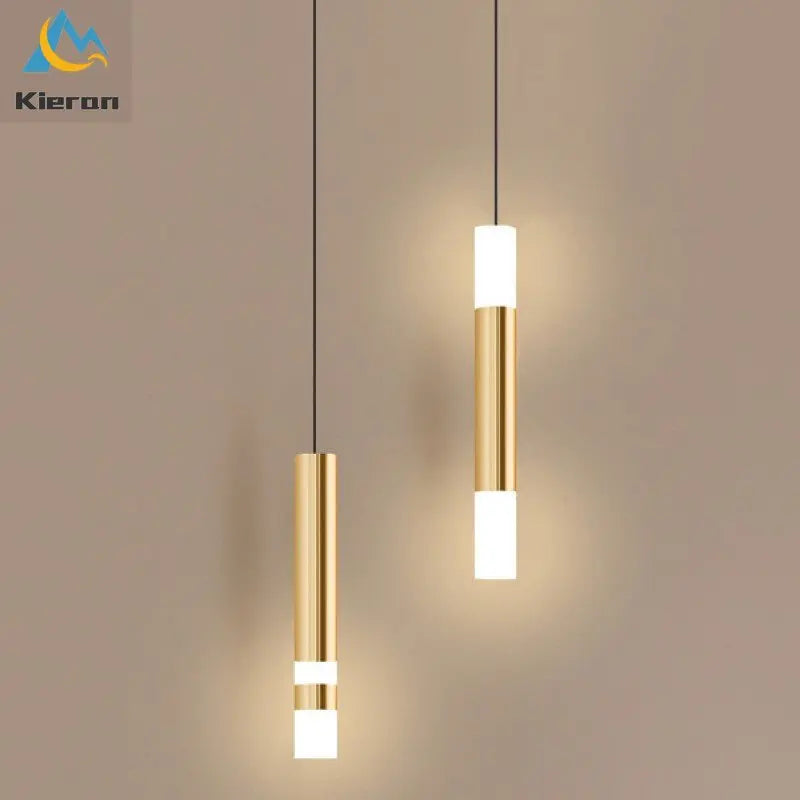 Afralia™ Modern Minimalist LED Cylinder Chandelier for Restaurant, Bar, Living Room, Bedroom