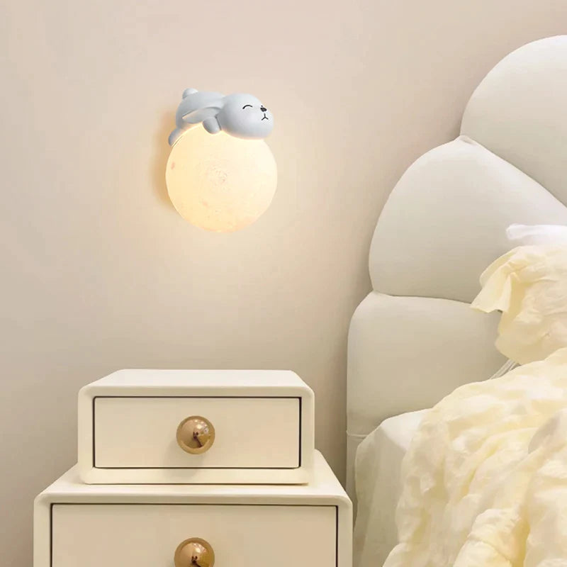 Afralia™ Cartoon Animal Wall Light for Bedroom Lighting