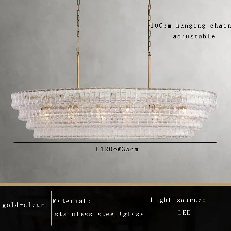Afralia™ Brown Glass Chandelier for Dining & Living Room, Classic Vintage Suspension Lamps