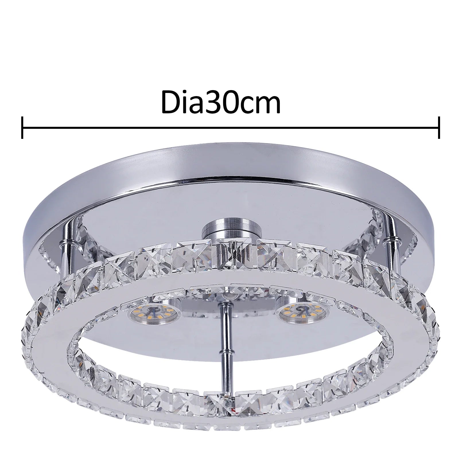 Afralia™ Crystal Ceiling Lamp Smart LED Chandelier Remote Control Hanging Decor