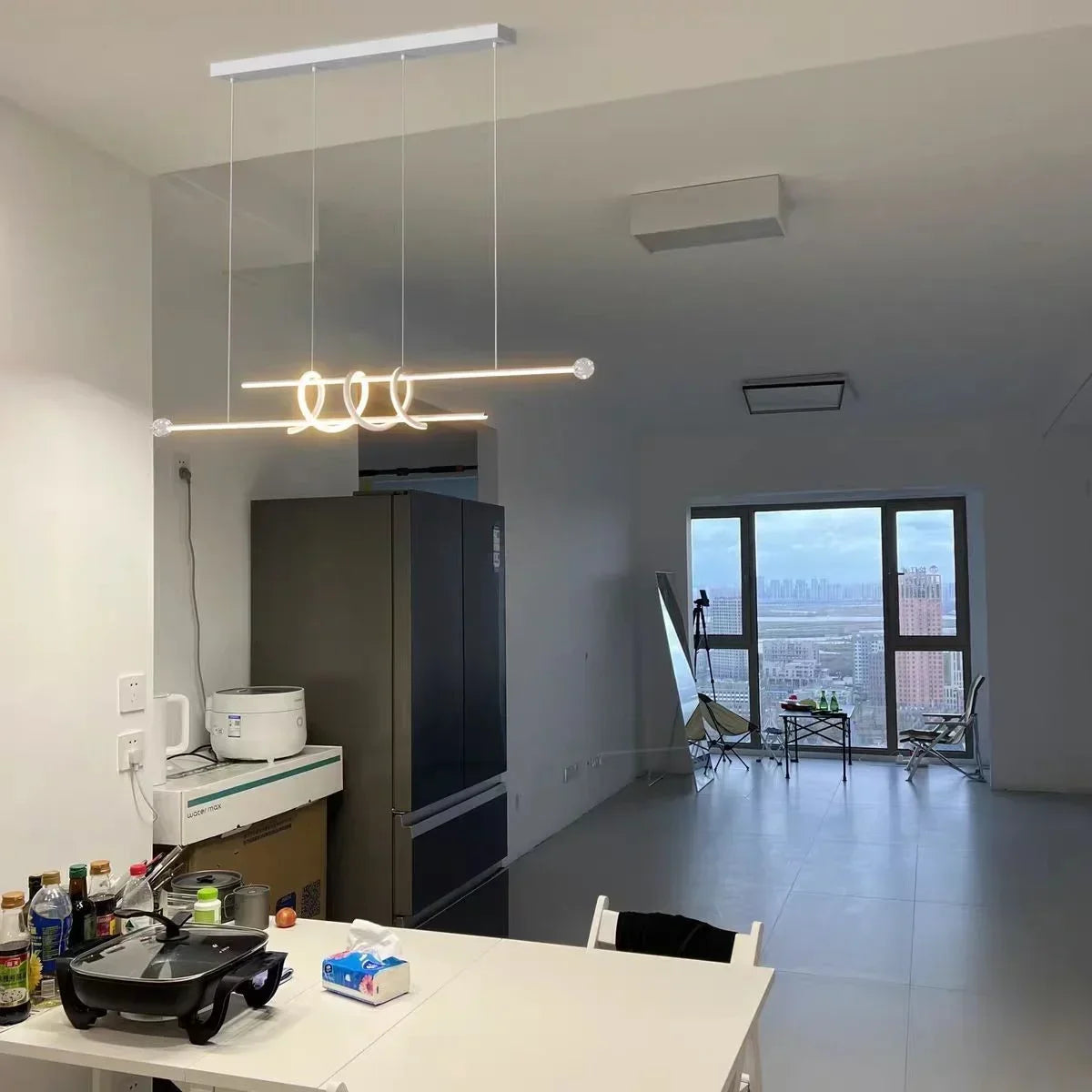 Afralia™ Modern LED Chandelier: Simple Luxury Dining Table Lamp for Bar & Restaurant