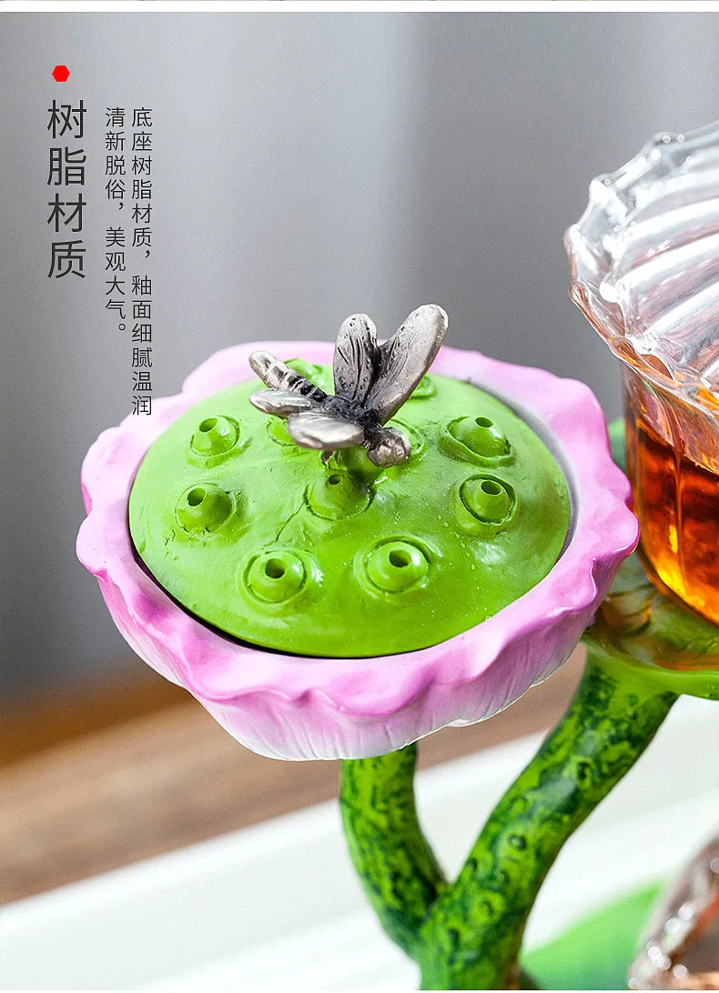 Afralia™ Glass Teapot & Lazy Tea Infuser - Home & Office Tea Set