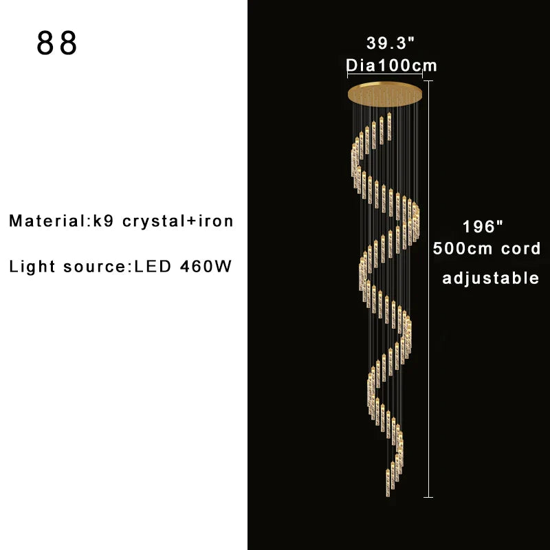 Afralia™ High-ceiling Room Pendant Lights Adjustable Luxury Fixture