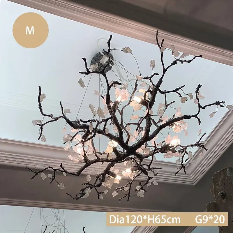 Afralia™ Copper LED Branch Chandelier: Elegant Lighting for Living & Dining Rooms