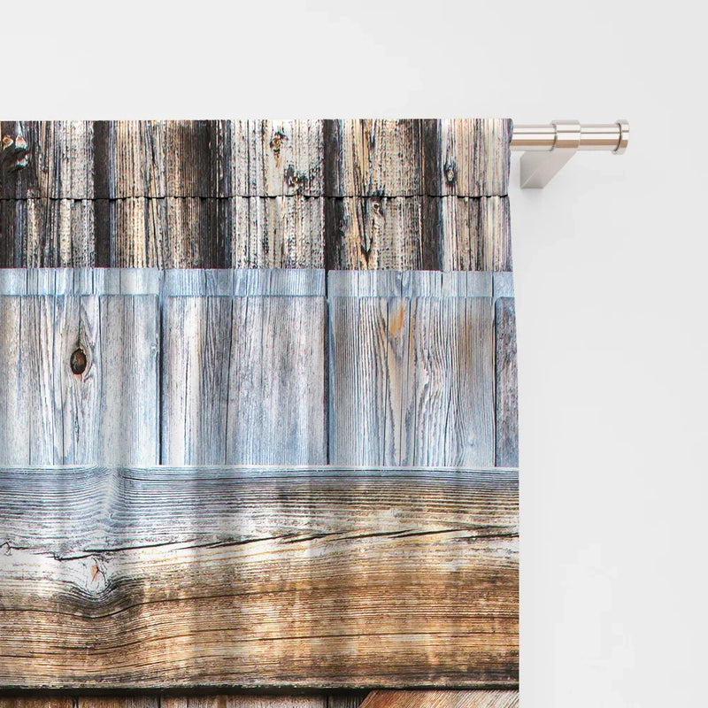 Western Cowboy Farm Wooden Doors Curtains by Afralia™ for Kitchens, Cafes, and Bedroom