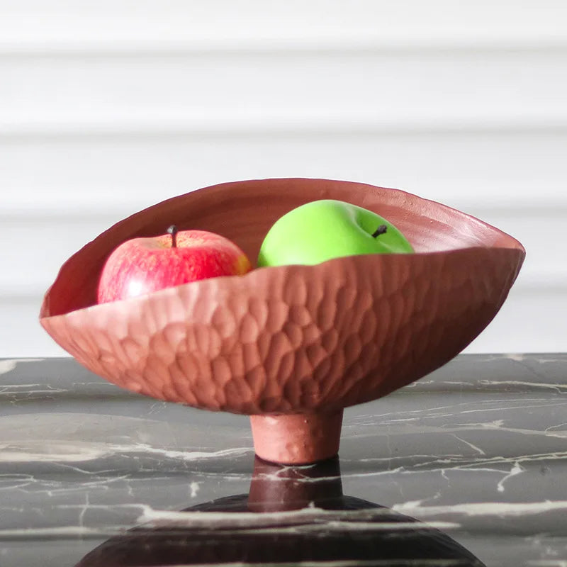 Afralia™ Resin Petal Fruit Bowl Tray: Shell Shape Decorative Figurine & Desktop Storage