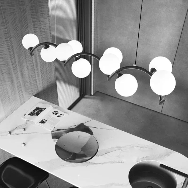 Afralia™ Nordic Glass Ball LED Pendant Lights for Home Decor and Lighting Fixture