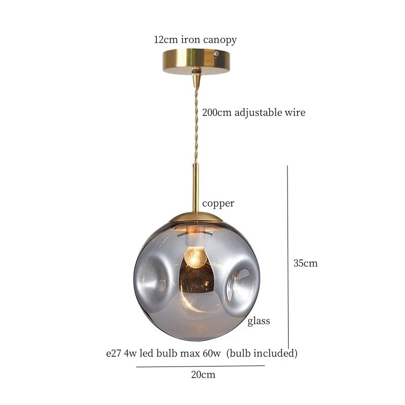 Afralia™ Champagne Glass LED Pendant Light - Modern Nordic Style for Home Decor