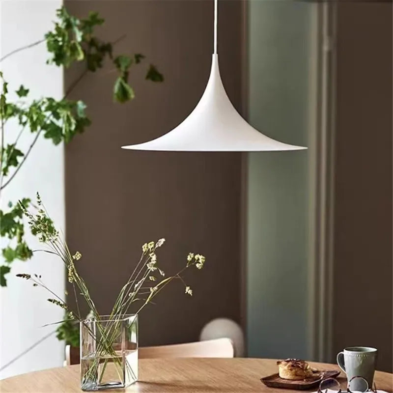 Afralia™ Scandi Horn Pendant Lamp - Minimalist Danish Design - Metal Dining Hanging Light