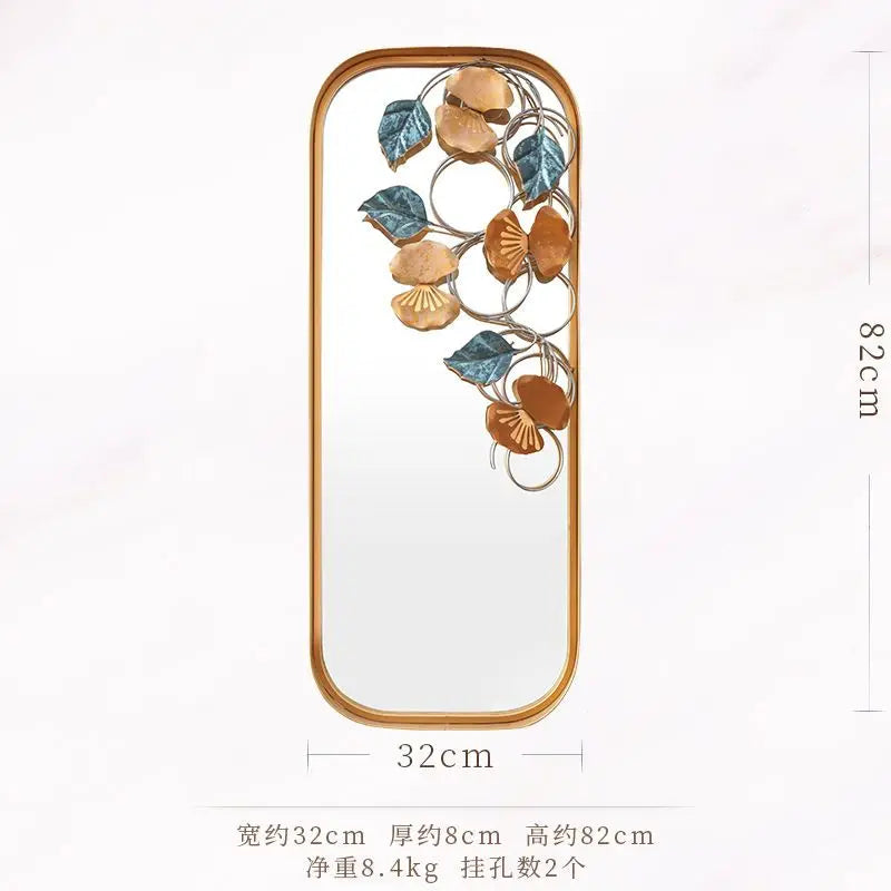 Afralia™ Petal Wall Decoration Mirror - Luxury Metal Door & Bedroom Decor