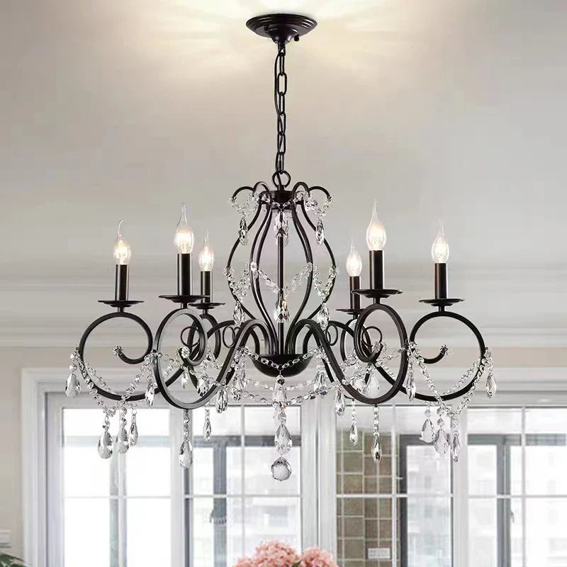 Afralia™ Crystal Candle Chandelier for Bedroom and Living Room Lighting