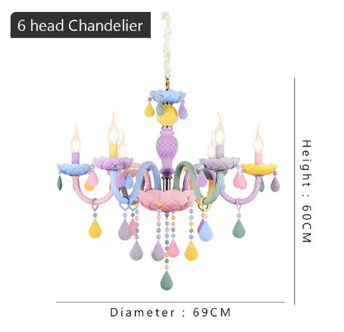 Afralia™ Nordic Children's Chandelier Girl Bedroom Living Room Indoor Pendant Light