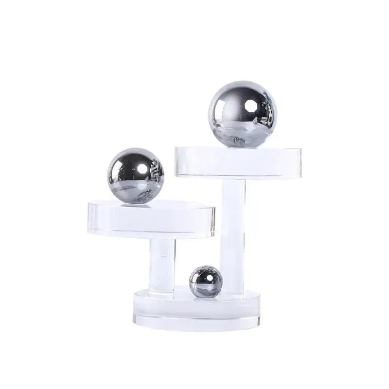 Geometric Crystal Ball Sculpture for Home Decor by Afralia™