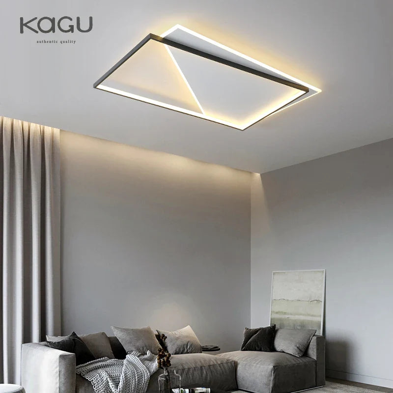 Afralia™ Modern LED Ceiling Lights Bedroom Study Living Room Indoor Round Square Lamp