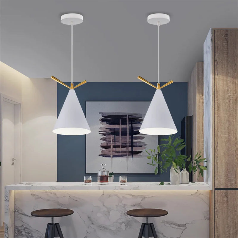 Afralia™ Wood Pendant Lights LED Hanging Lamp Aluminum Fixture for Kitchen, Dining, & Restaurant