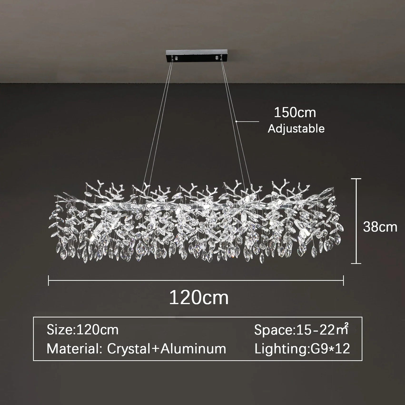 Afralia™ Gold Luxury LED Ceiling Chandelier for Living Room and Hotel Hall