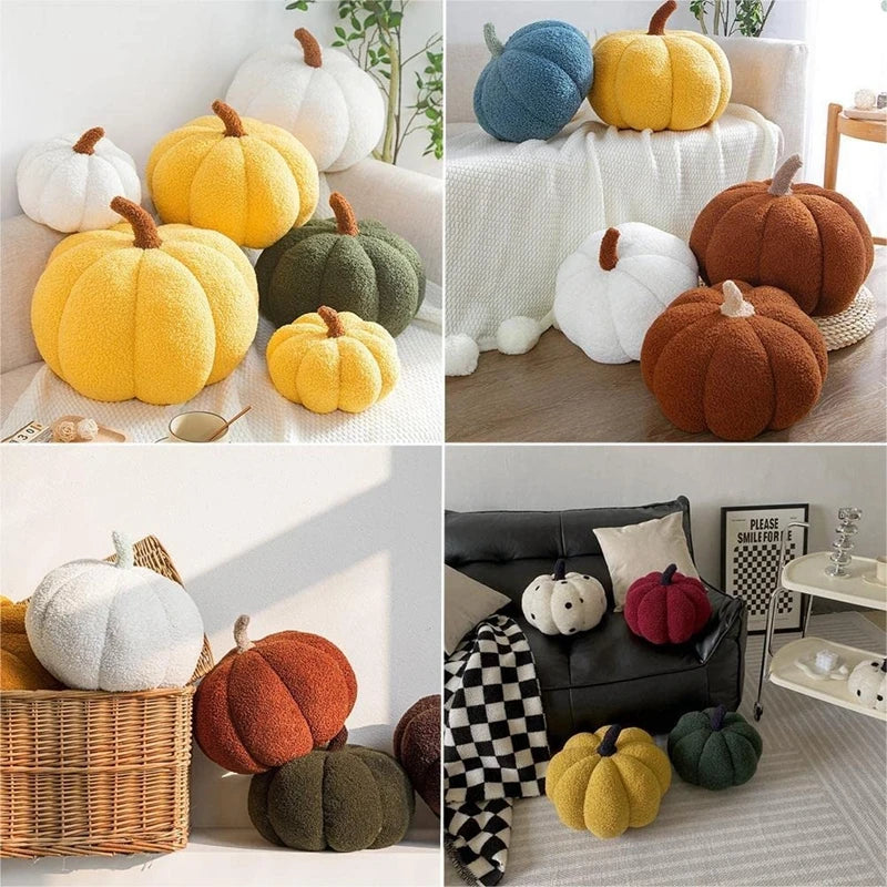 Afralia™ 3D Pumpkin Throw Pillow for Home Decoration in Living Room Sofa Couch